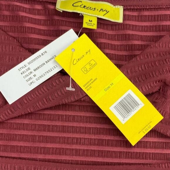 NWT CIRCUS NY Kelsie Cutout Top Sz Medium Maroon - Picture 5 of 6